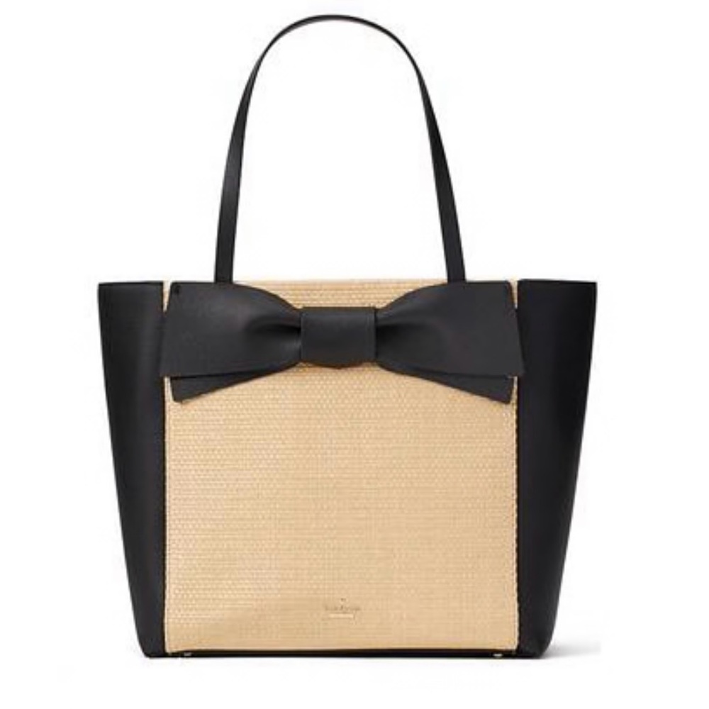 Kate Spade Black and Cream Bow Tote